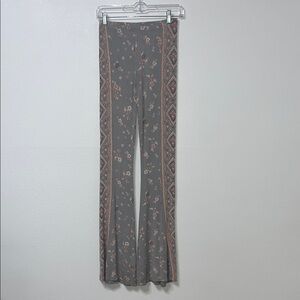 O'Neill Gray Floral Flare Pants